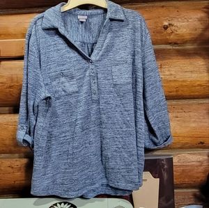 Laura Scott SzXL blue top